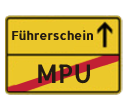 Schild zur mpu vorbereitung in Freiburg